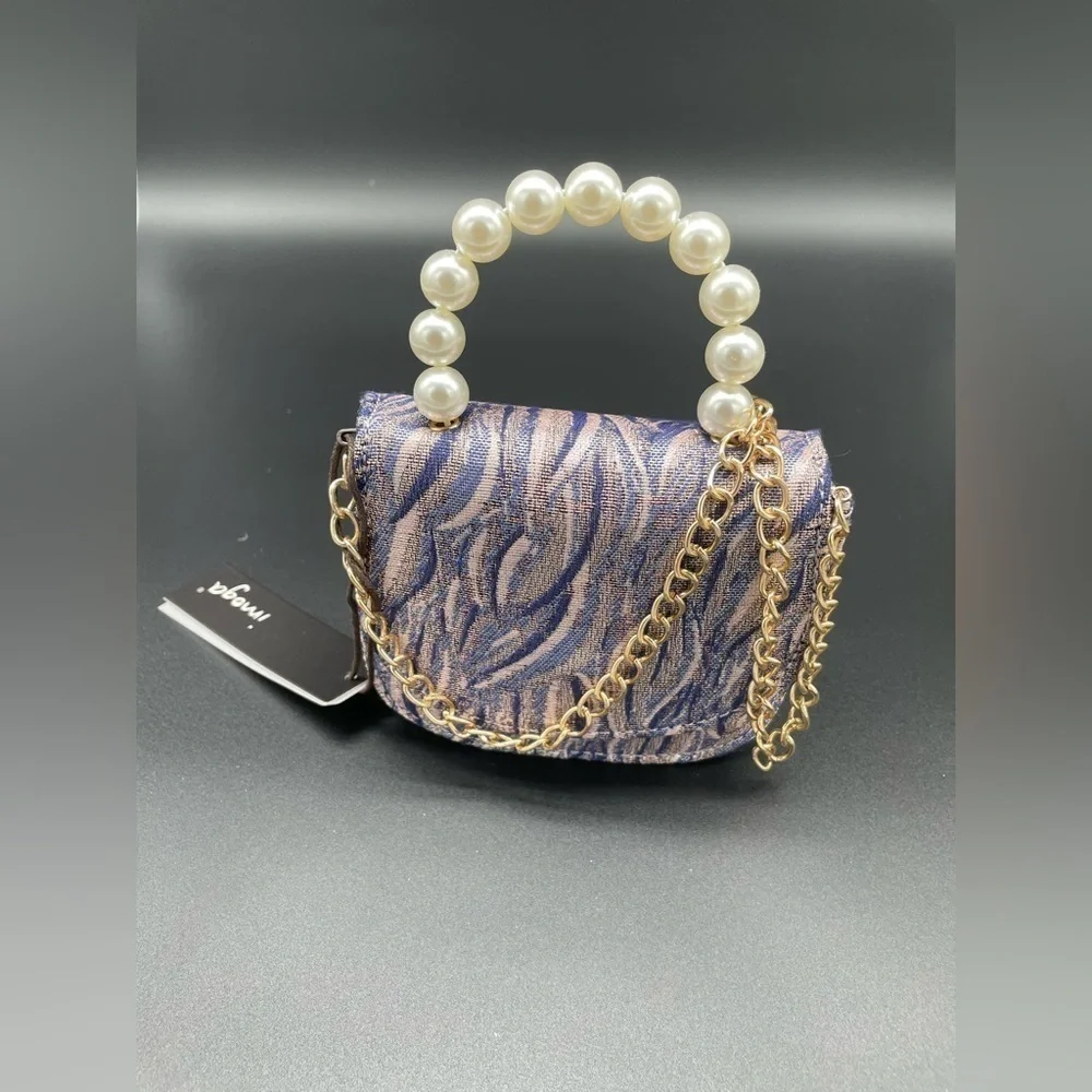 NEW Imoga Kids Tweed Chain Crossbody Bag